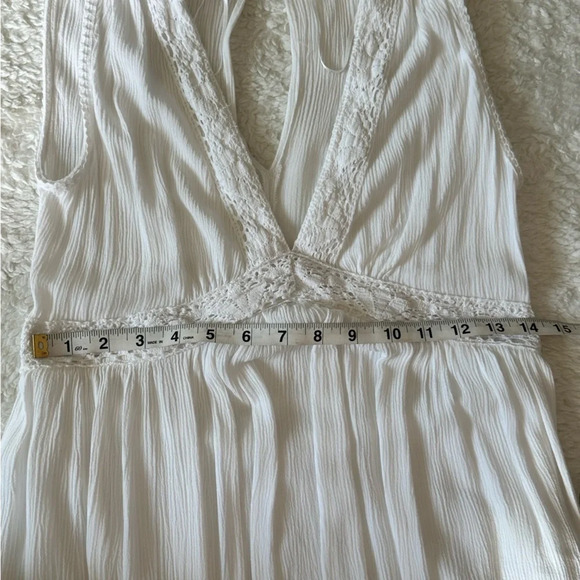Koton White Midi Summer Boho Vacation Dress Medium - Picture 5 of 10